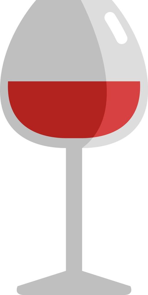 Glass of wine, icon illustration, vector on white background