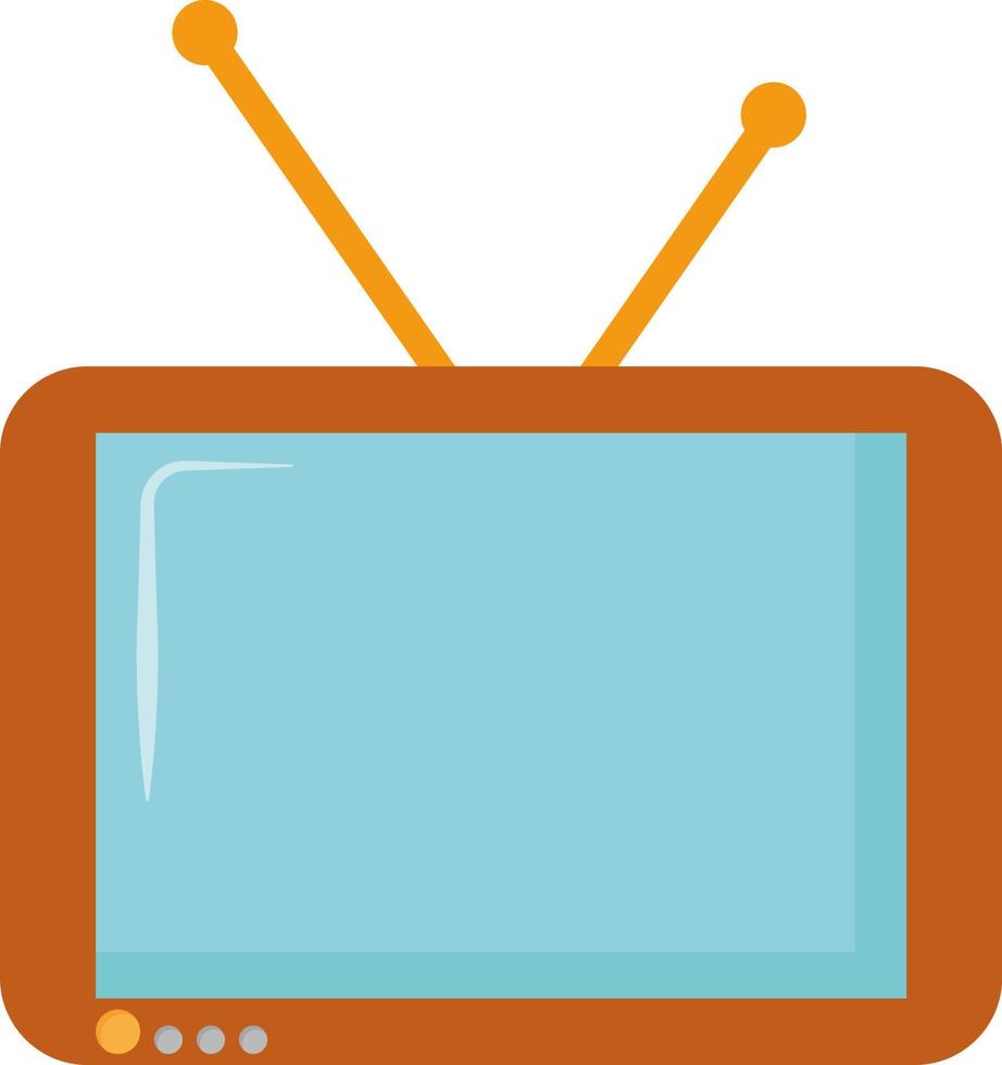 Old TV, illustration, vector on white background.