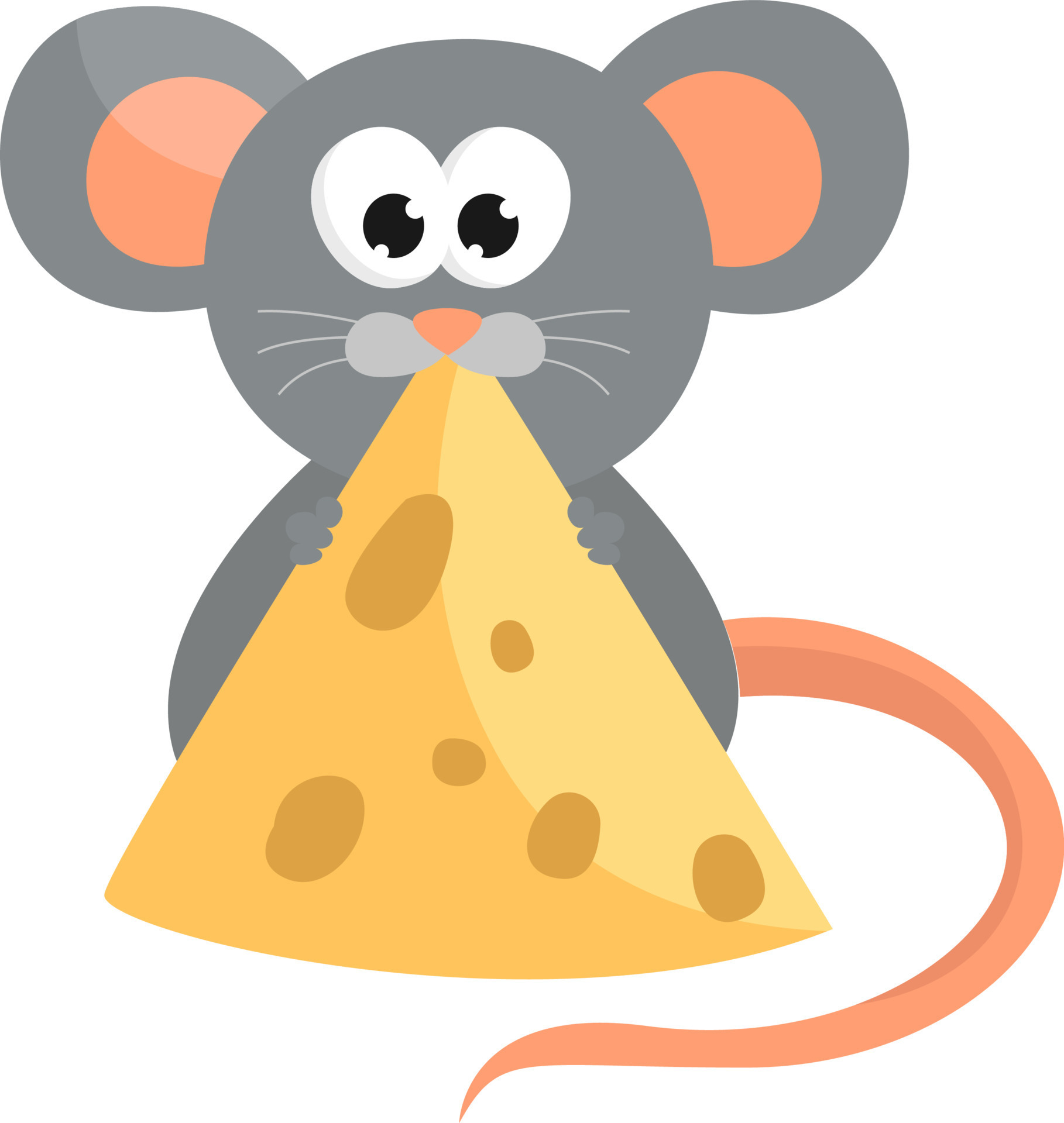 Little Mouse Eating Cheese illustration vector On White Background little-mouse-eating-cheese-illustration-vector-on-white-background