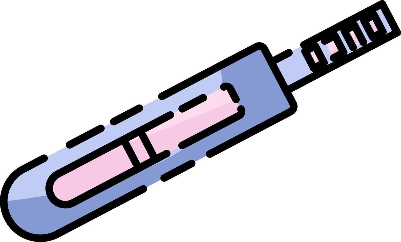 Pregnancy test, illustration, vector on a white background.