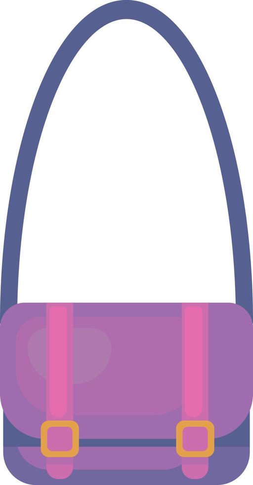 Purple bag, illustration, vector on white background.