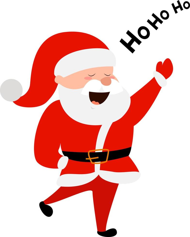 Santa claus, illustration, vector on white background.