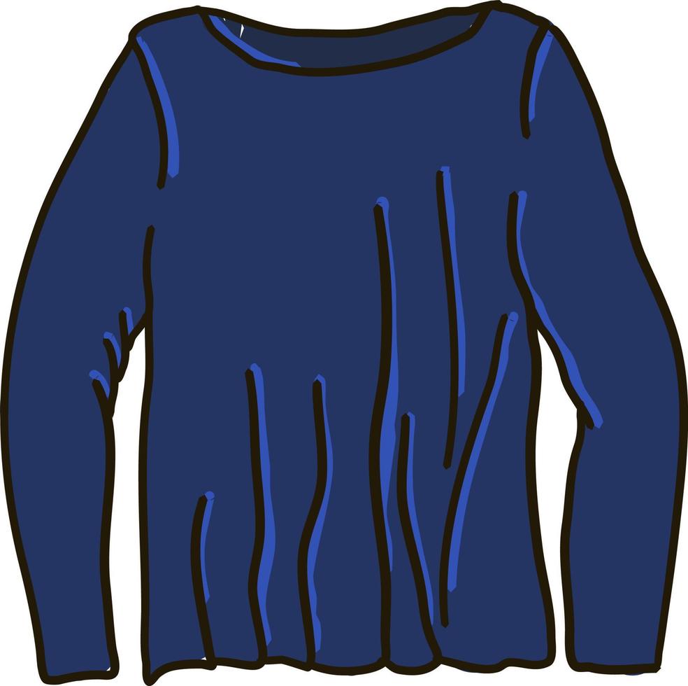 camisa azul, ilustración, vector sobre fondo blanco.