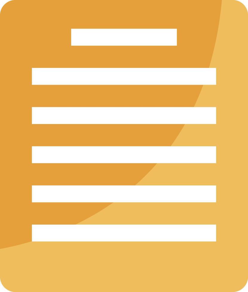 Orange notebook, icon illustration, vector on white background
