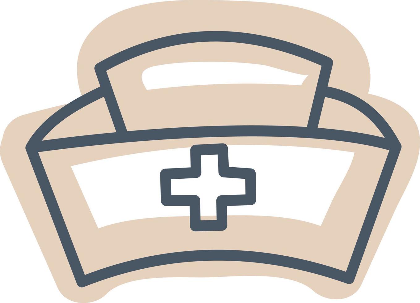 Nurse hat, illustration, vector on a white background.