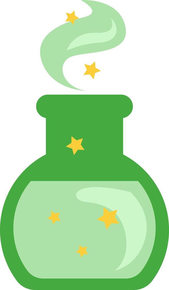 Magic liquid potion, illustration, vector on a white background.