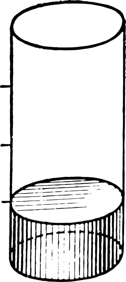 volumen de la ilustración vintage del cilindro. vector