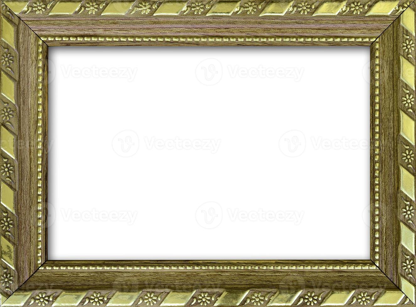 Empty picture frame with a free place inside, isolated on white photo