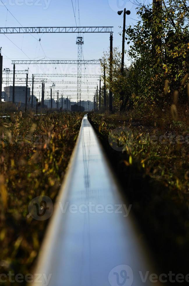 Morning railway landscape photo