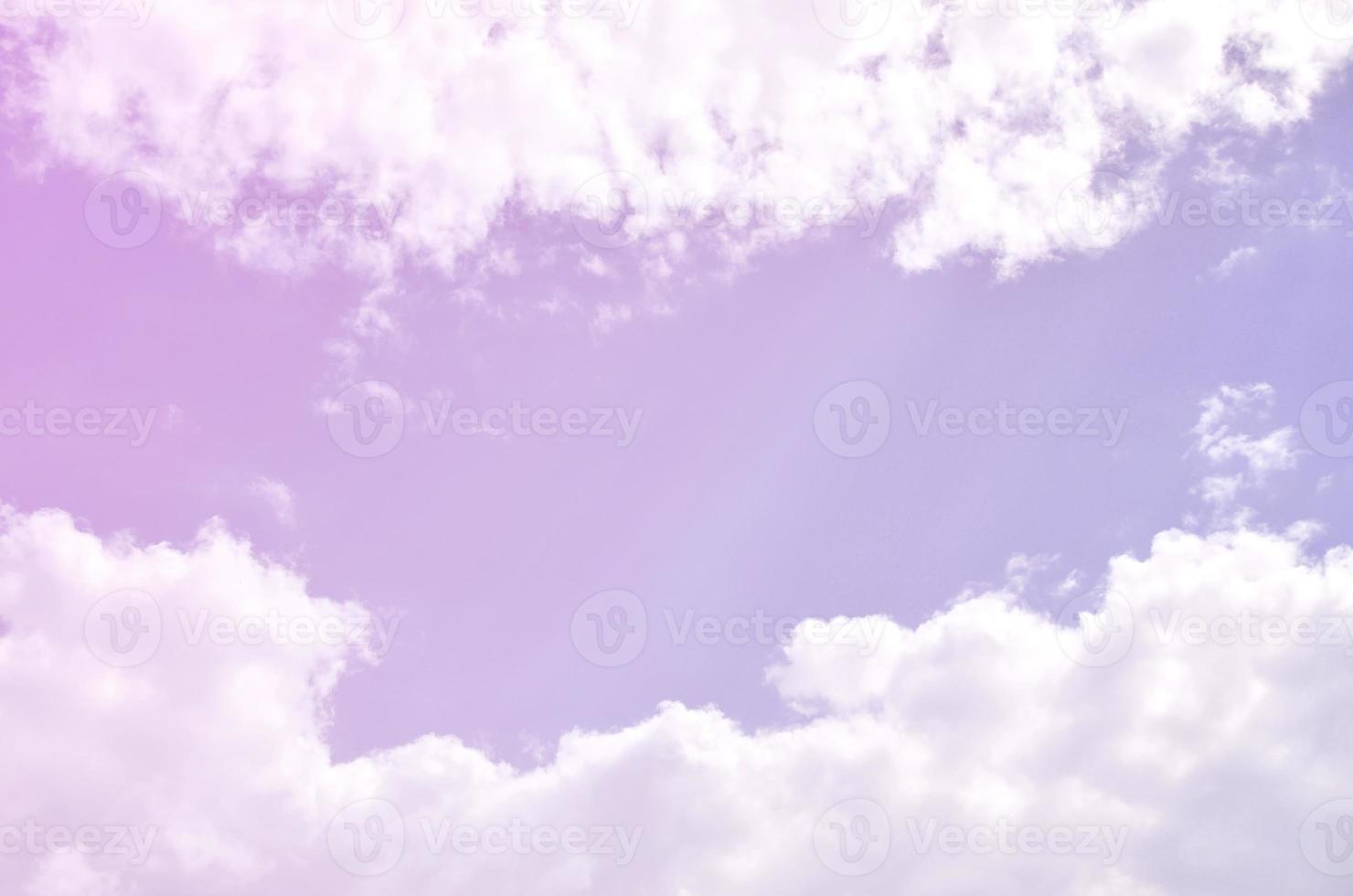 Beautiful blue sky background template with some space for input text message below isolated on blue photo