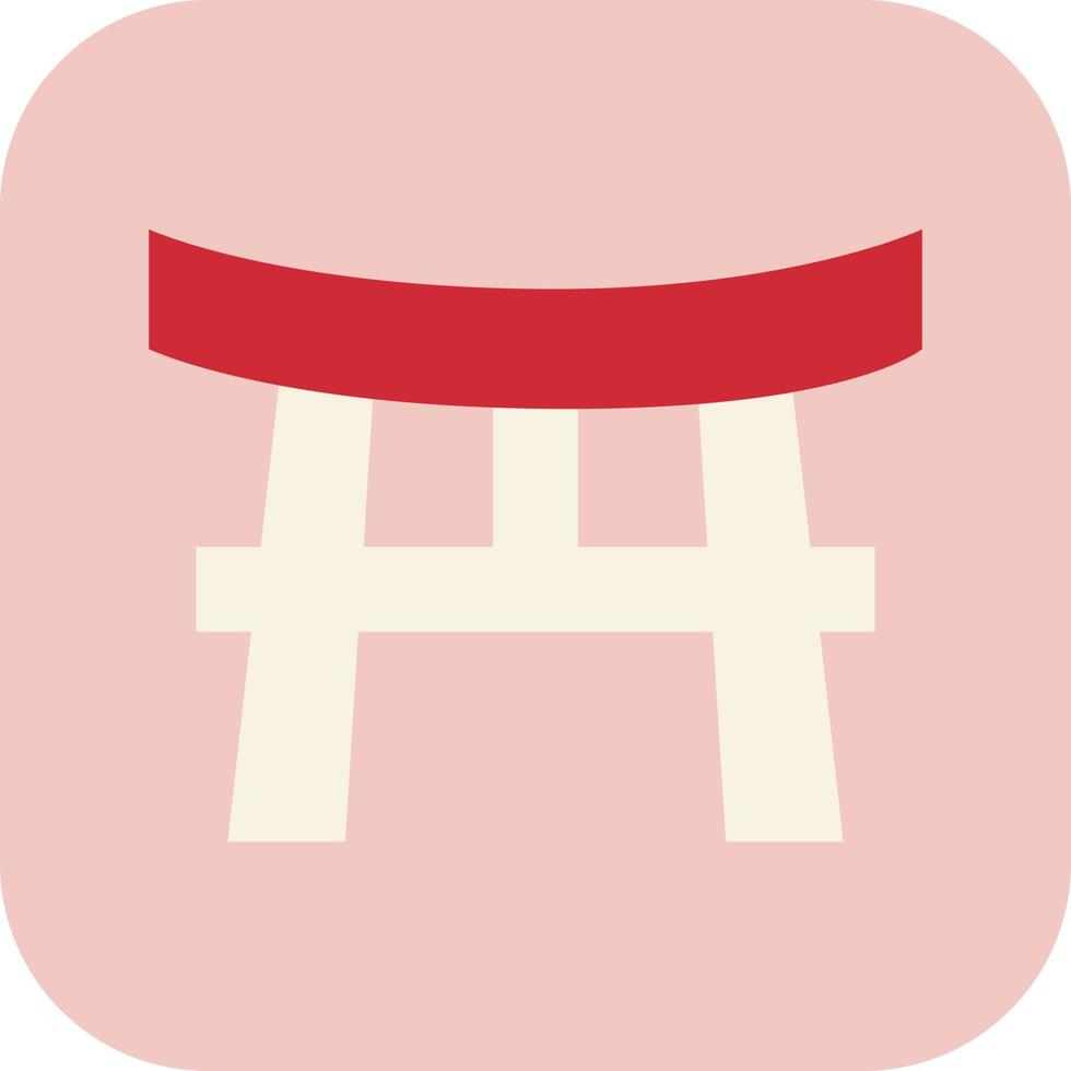 Japan torii gate, illustration, vector, on a white background.v vector