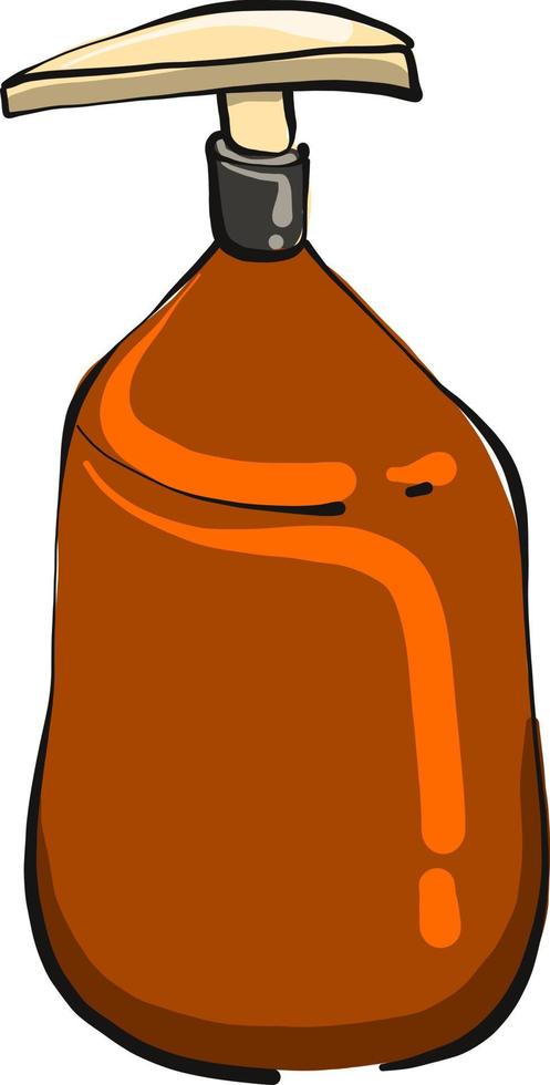 Red liquid soap, illustration, vector on white background