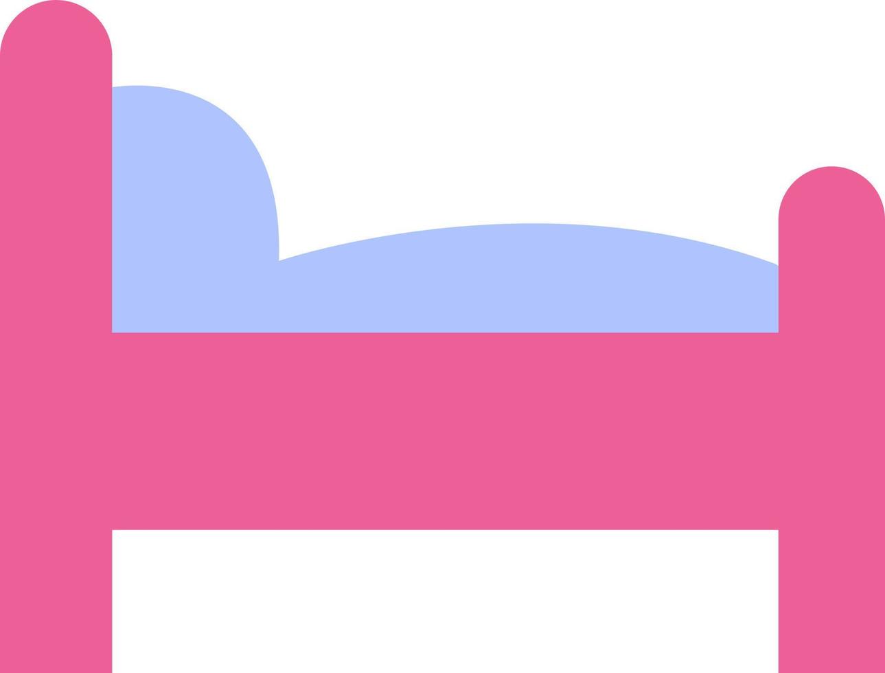 Kindergarten bed, illustration, vector, on a white background. vector