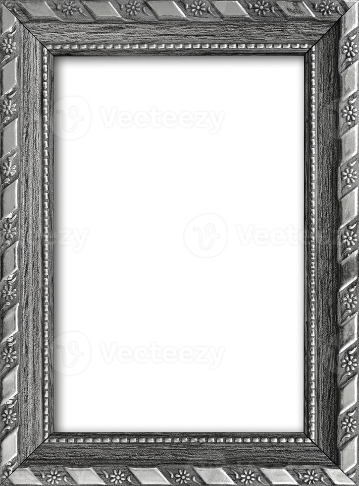 Empty picture frame with a free place inside, isolated on white photo