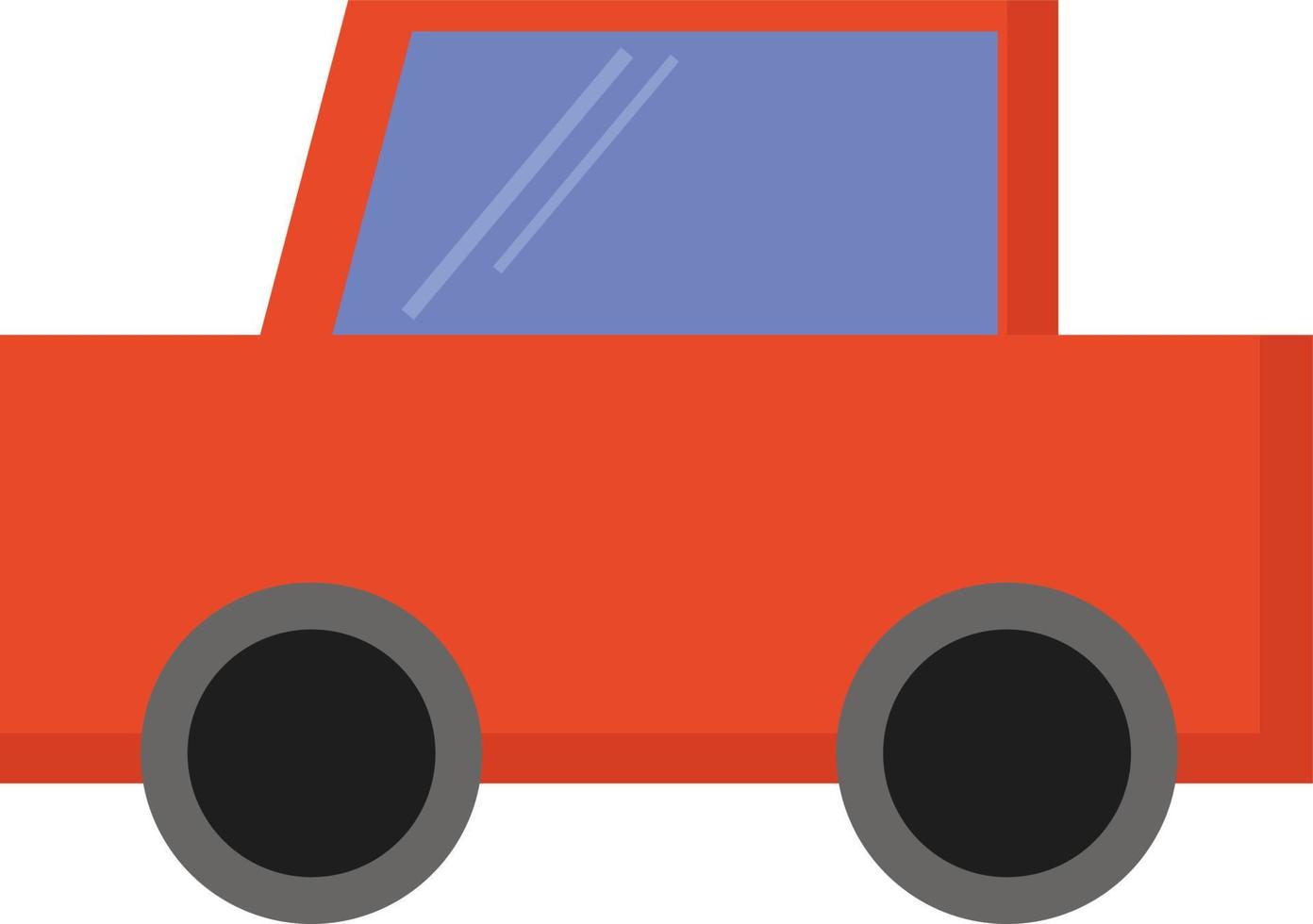 Red car, illustration, vector on white background.
