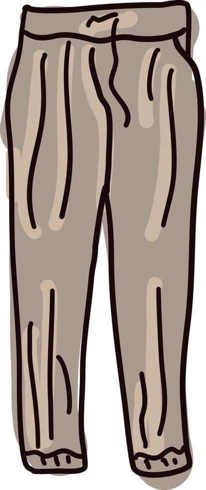 Brown pants, illustration, vector on white background.