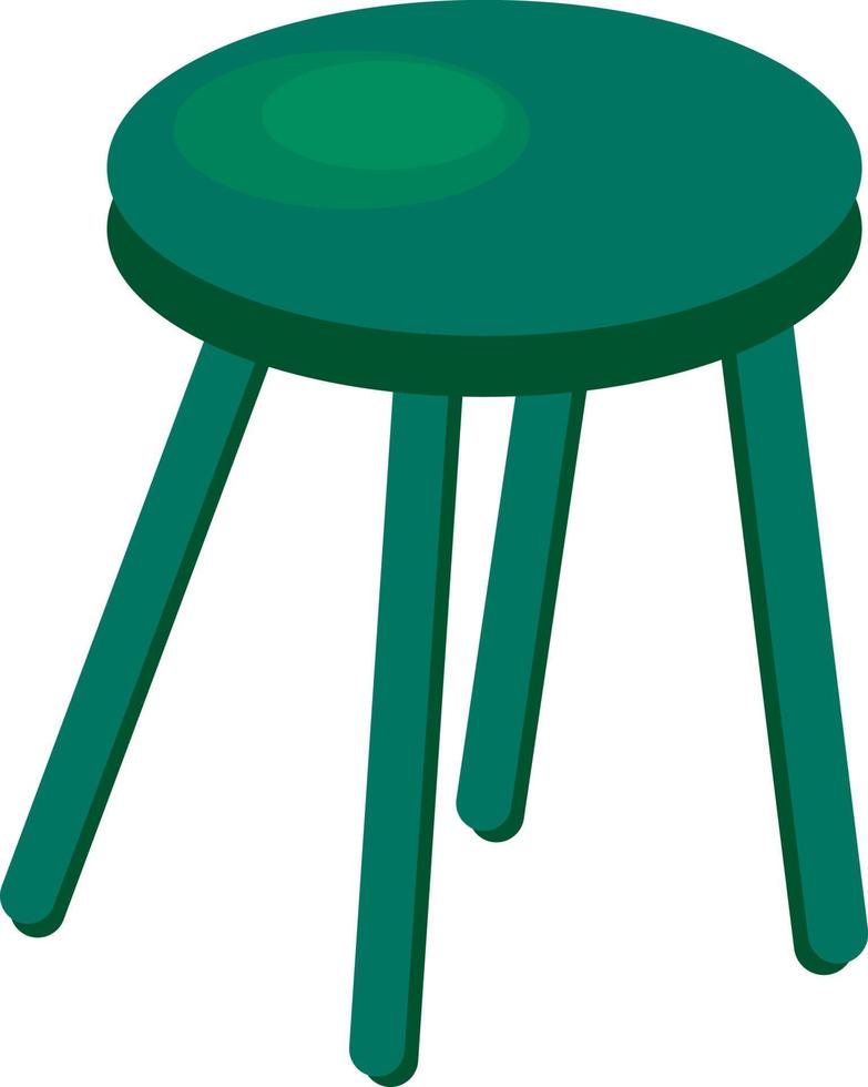 Green stool, illustration, vector on white background. 13606376 Vector