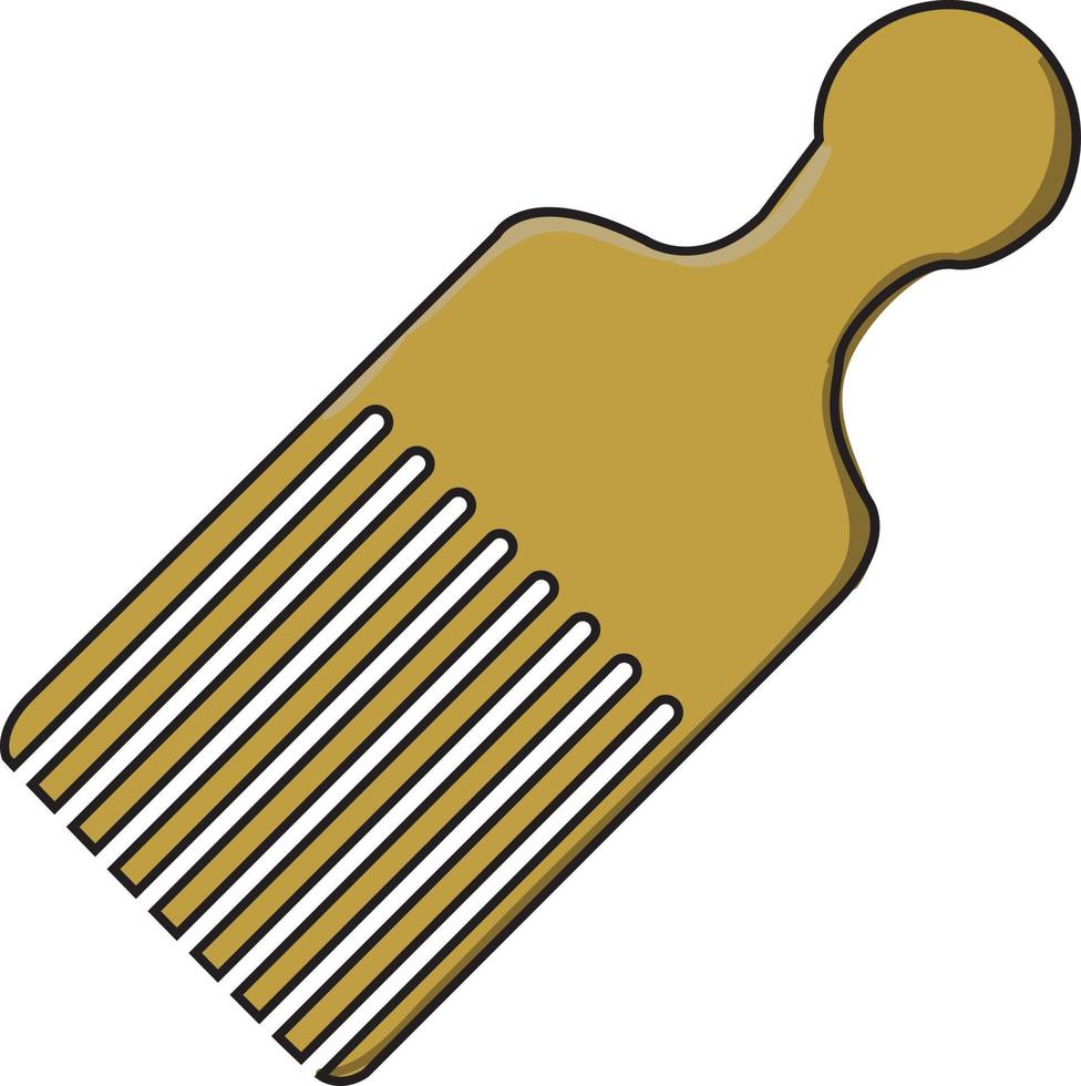 Yellow comb, illustration, vector on white background.