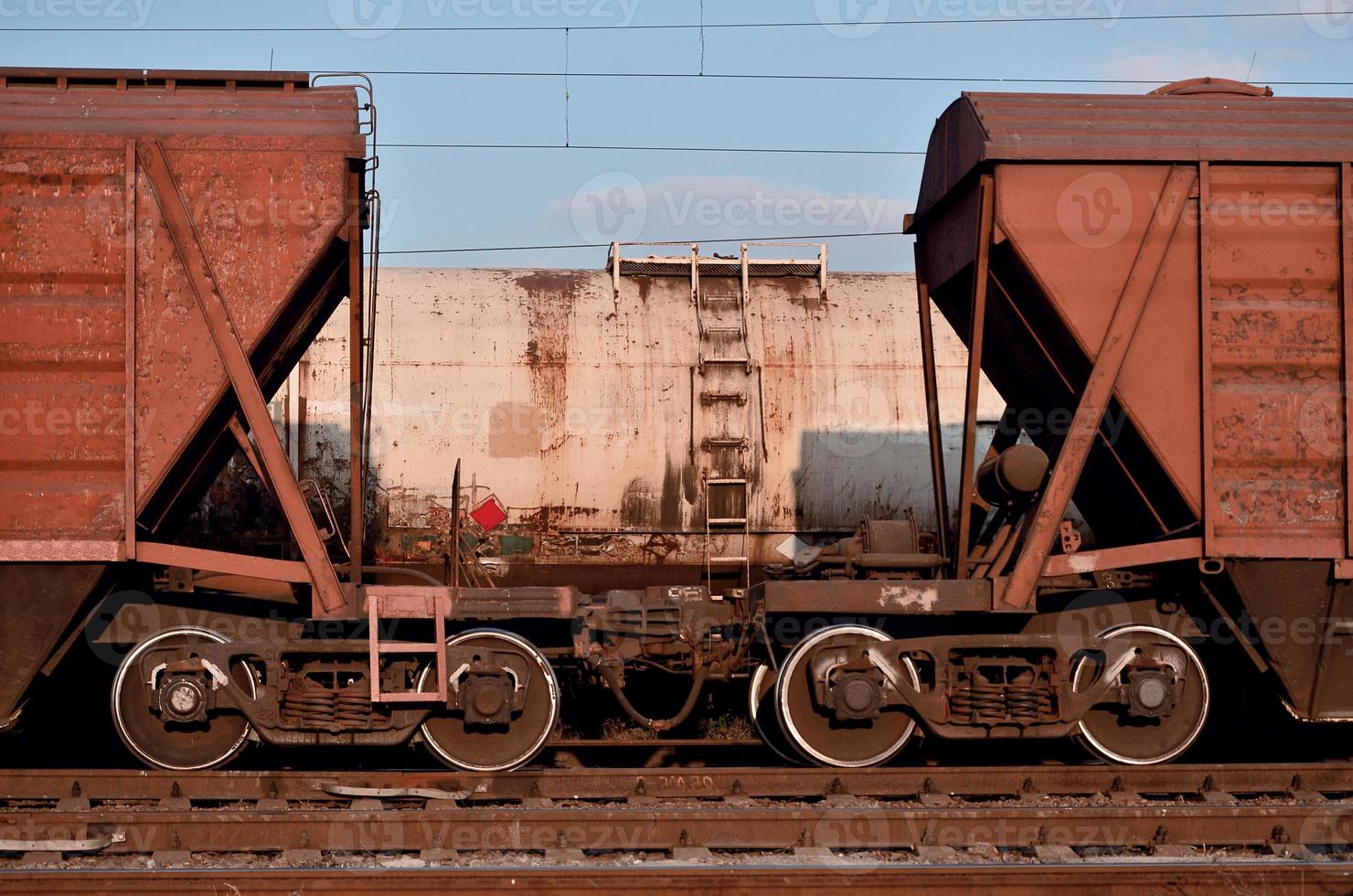 Parts of the freight railcar photo