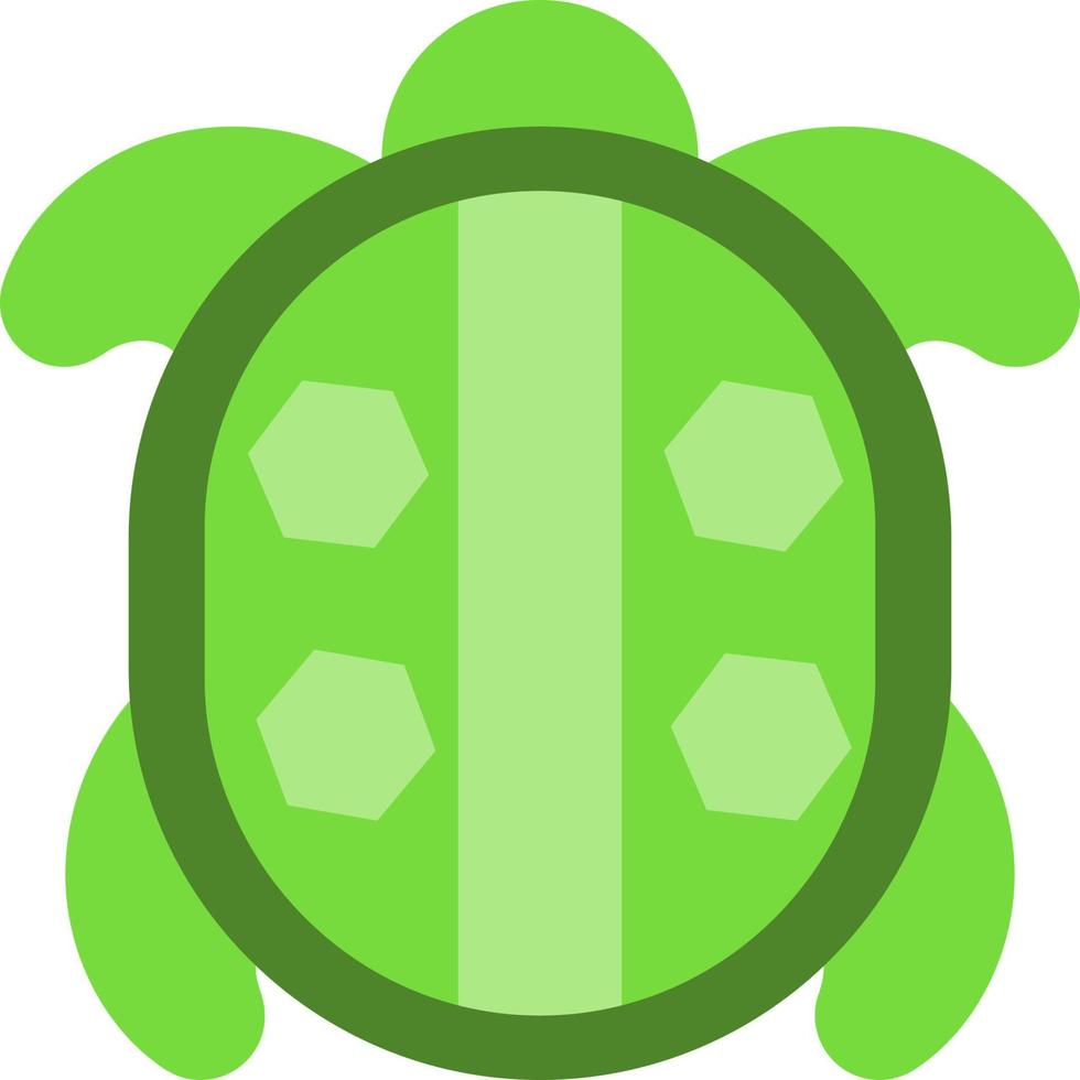 Green turtle, illustration, vector, on a white background. vector