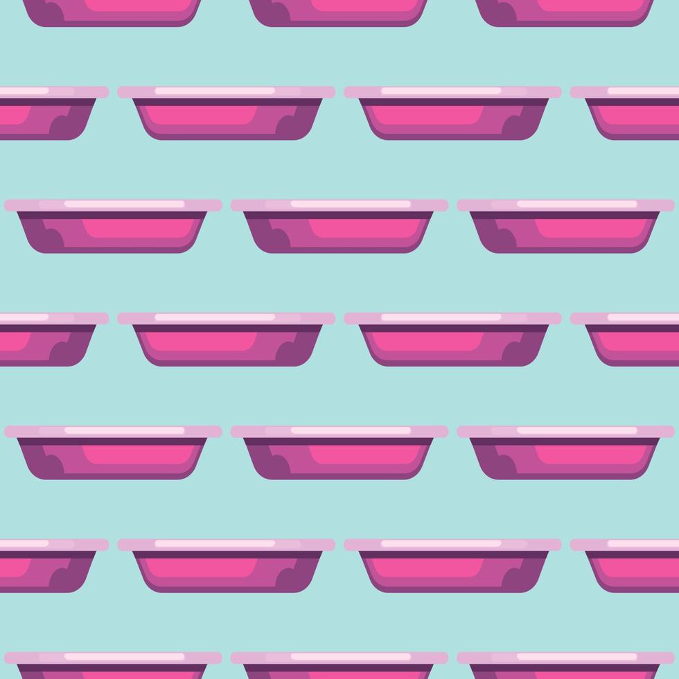 Pink plastic plate,seamless pattern on pink background. vector