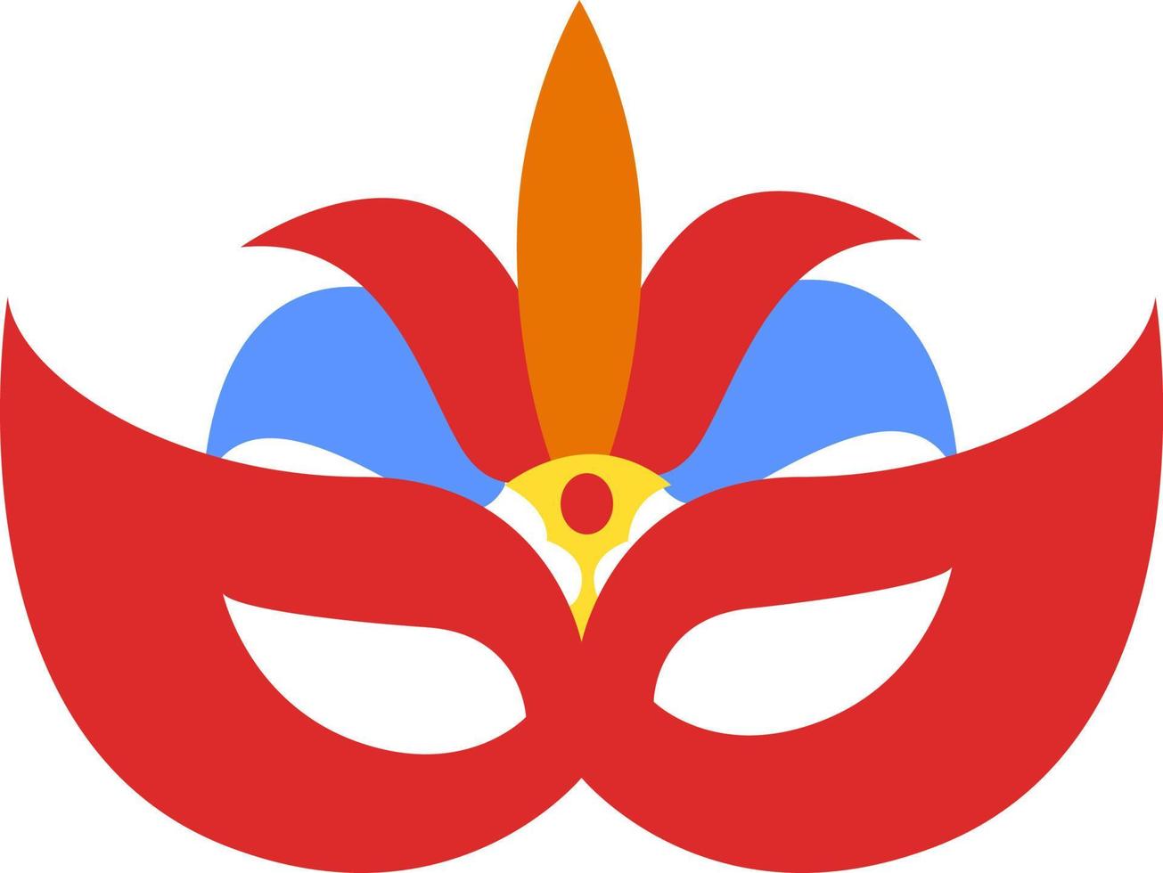 Carnival mask, illustration, vector on white background.