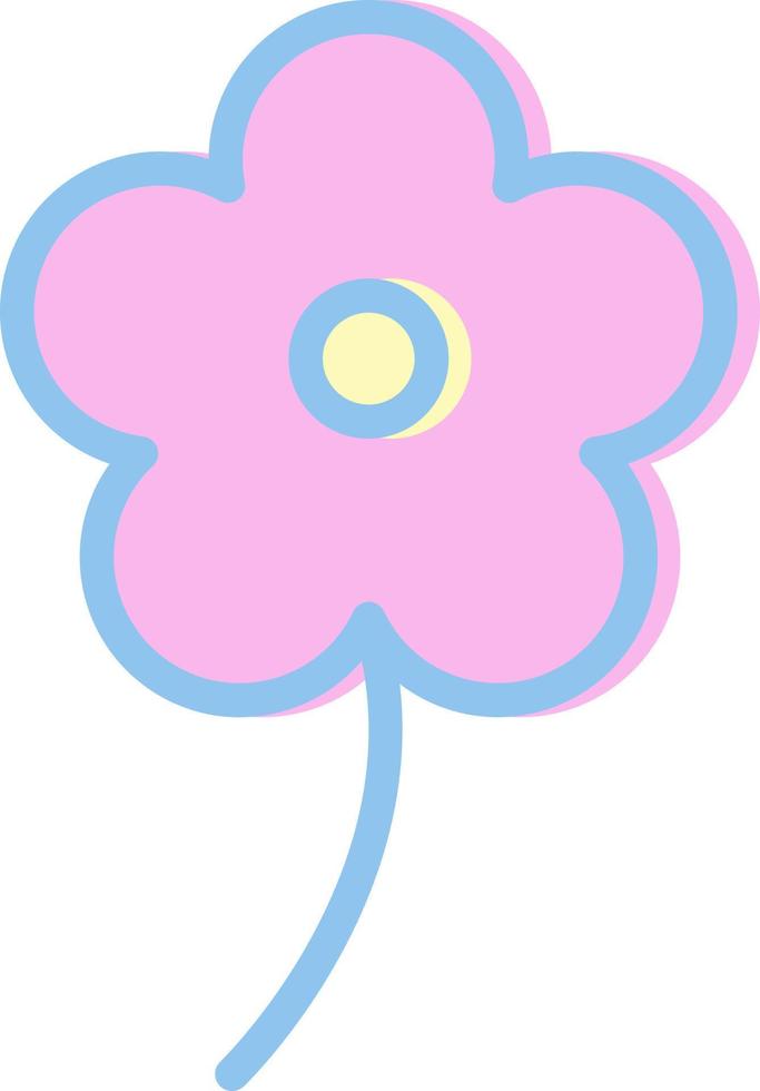 Pink azalea flower, illustration, vector, on a white background. vector