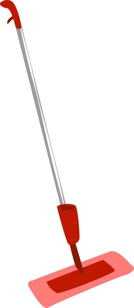 Floor cleaner, illustration, vector on white background.