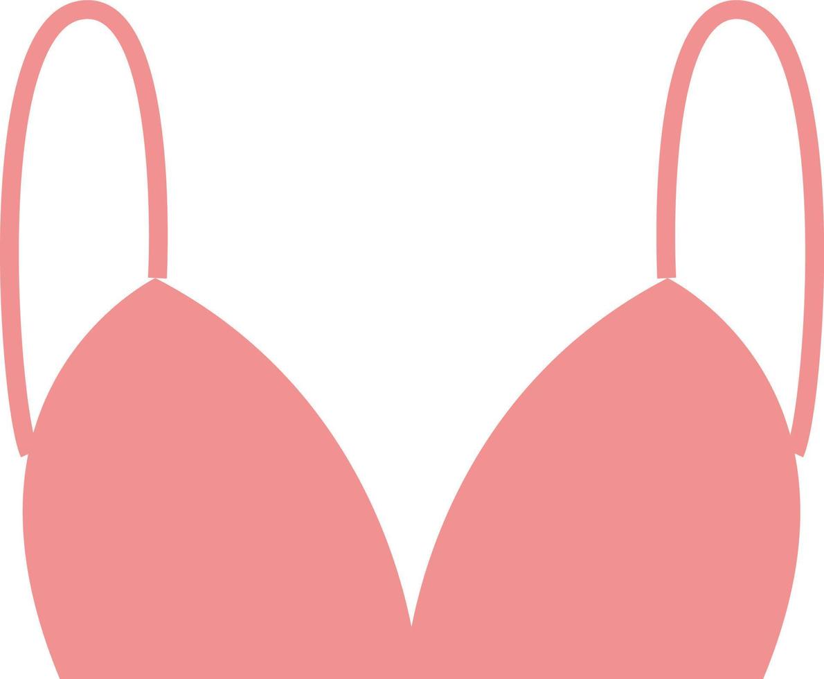 Pink triangle bra, illustration, vector, on a white background. vector