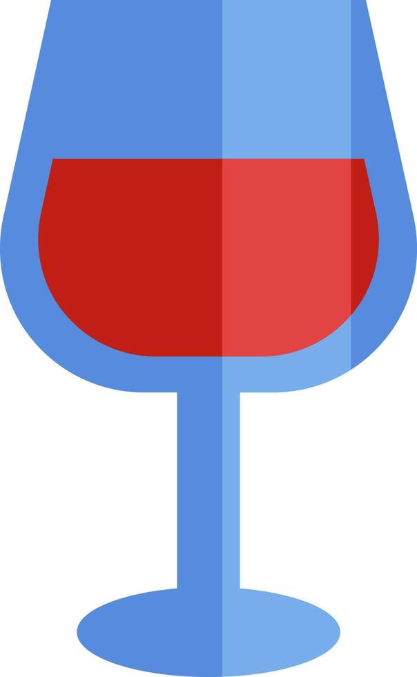 Glass of wine, illustration, vector on a white background.