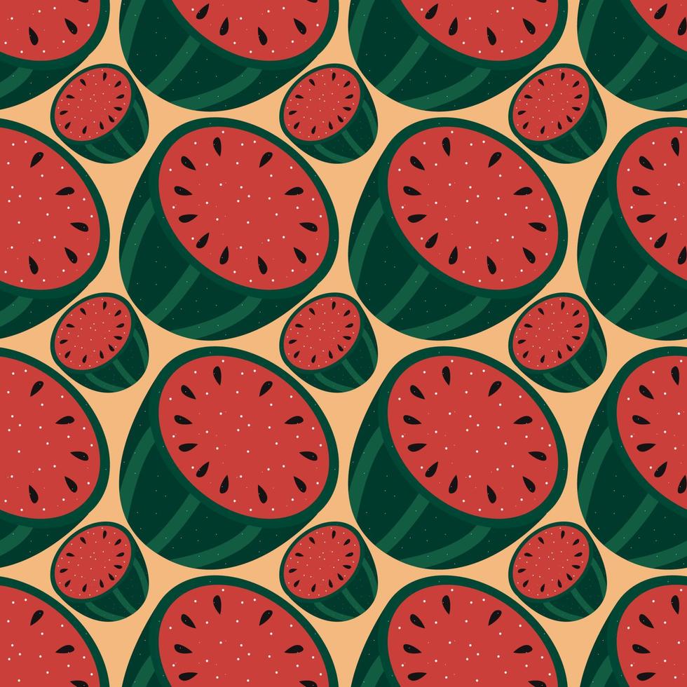Watermelon pattern , illustration, vector on white background