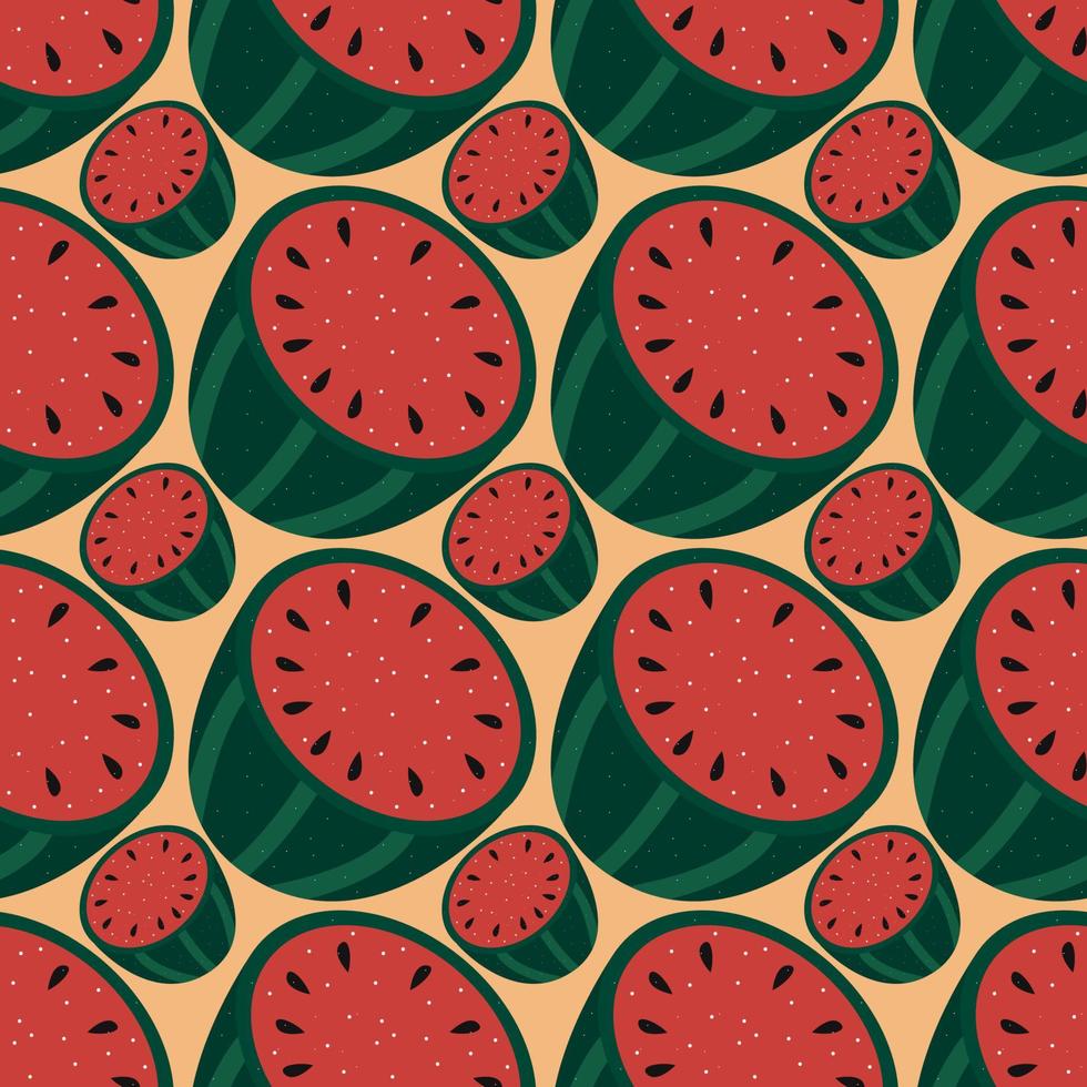 Watermelon pattern , illustration, vector on white background