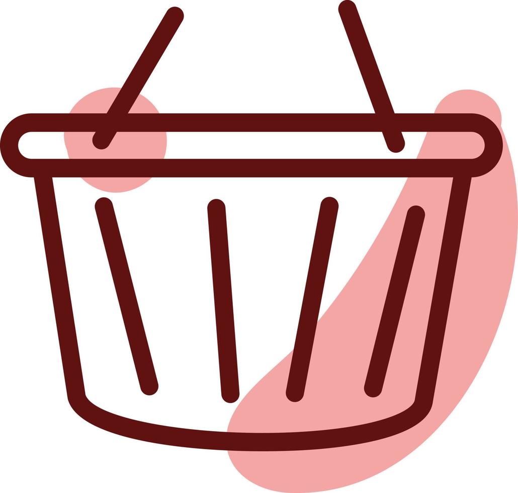 Shopping basket, illustration, vector, on a white background. vector