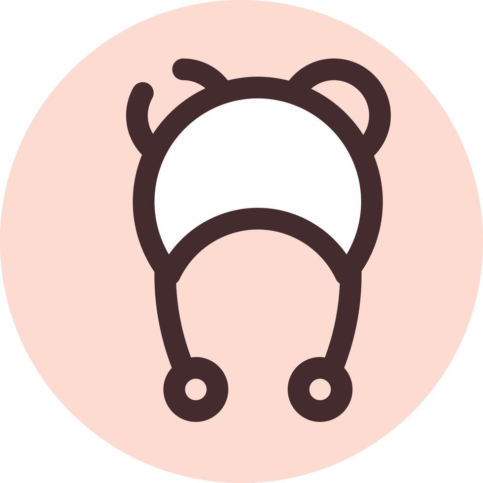 Baby hat, illustration, vector on a white background.