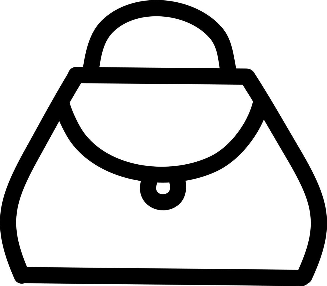 Glamourous hand bag, icon illustration, vector on white background