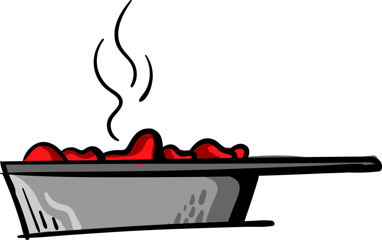Tasty dish, illustration, vector on white background