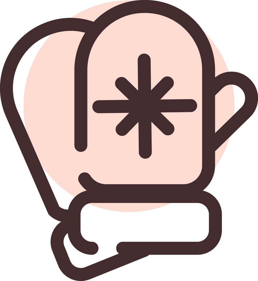 Winter mittens, illustration, vector, on a white background. vector