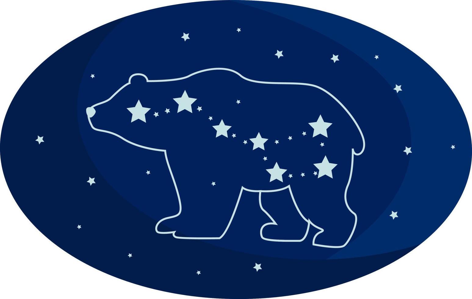 Big dipper , illustration, vector on white background