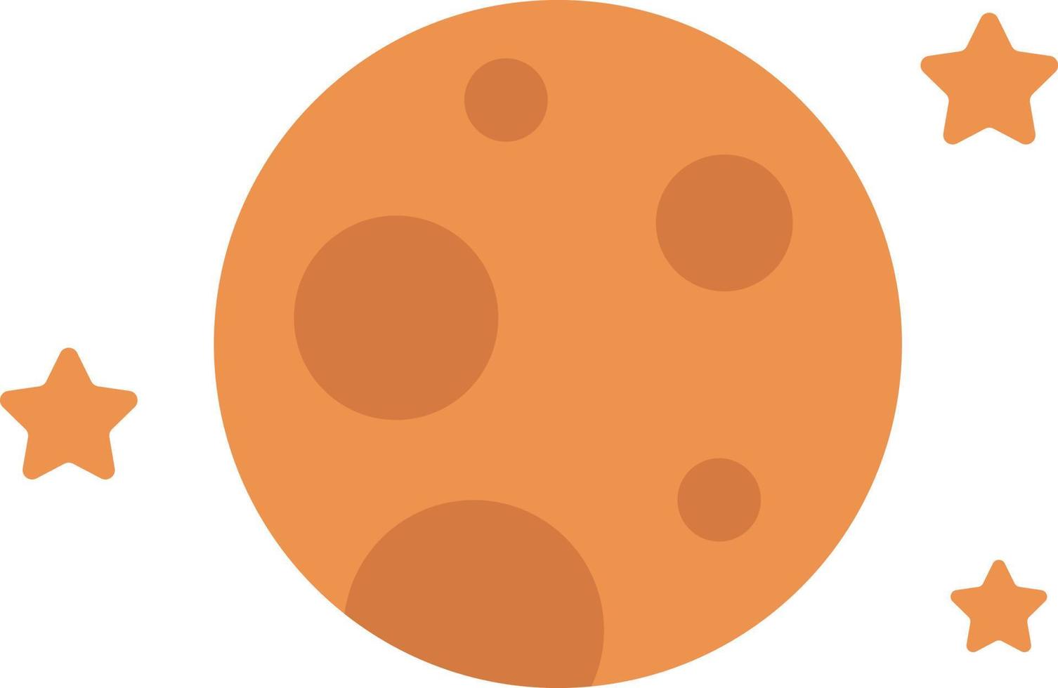 Full moon, illustration, vector on a white background.