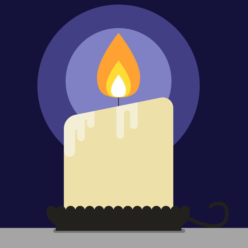 Candle, illustration, vector on white background.