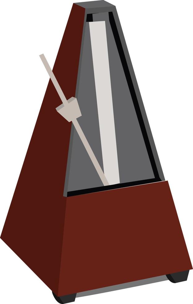 Metronome, illustration, vector on white background.