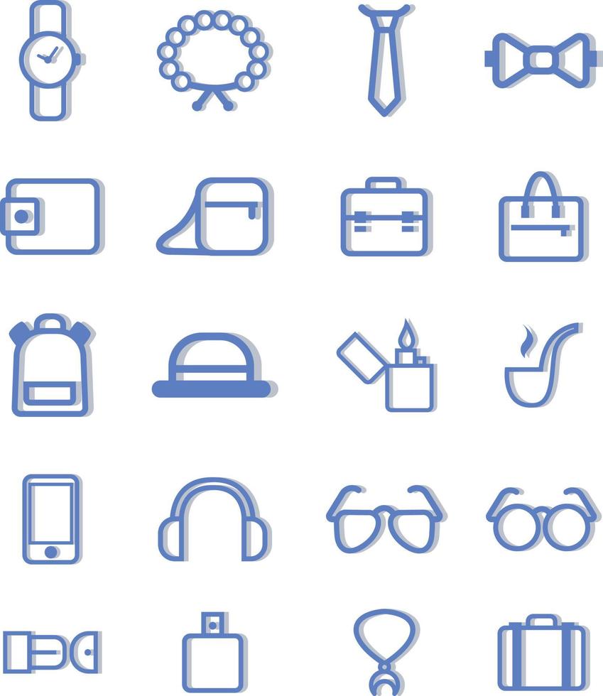 Work accessories, illustration, vector on a white background