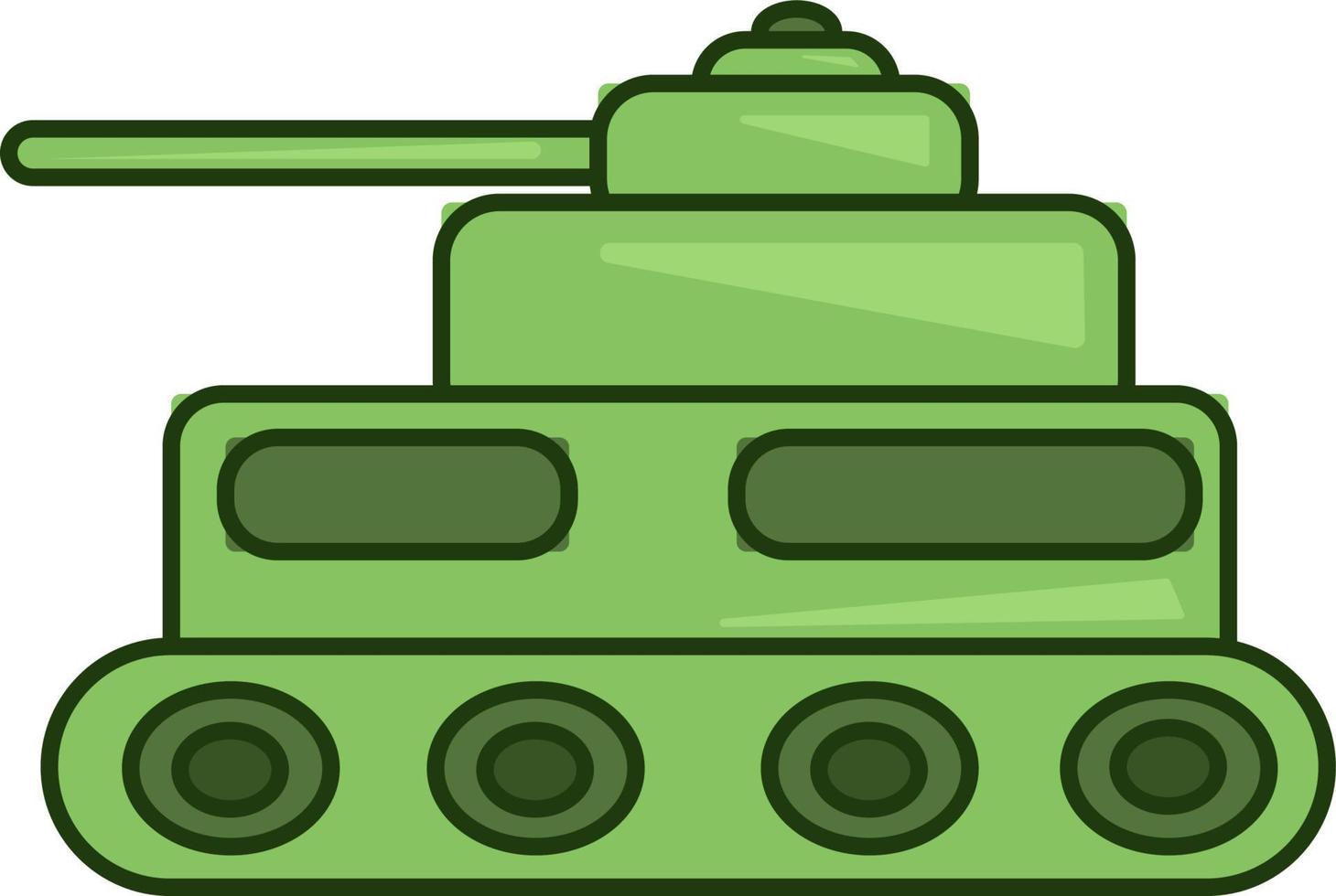 A ready tank, vector or color illustration.