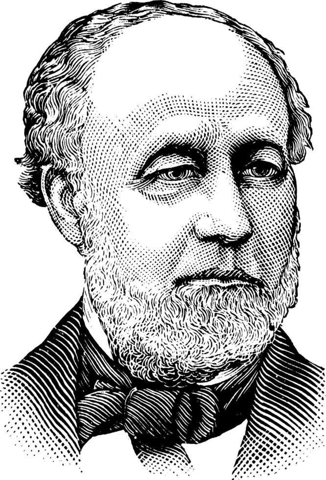 Hon. G. V. N. Lothrop, vintage illustration vector