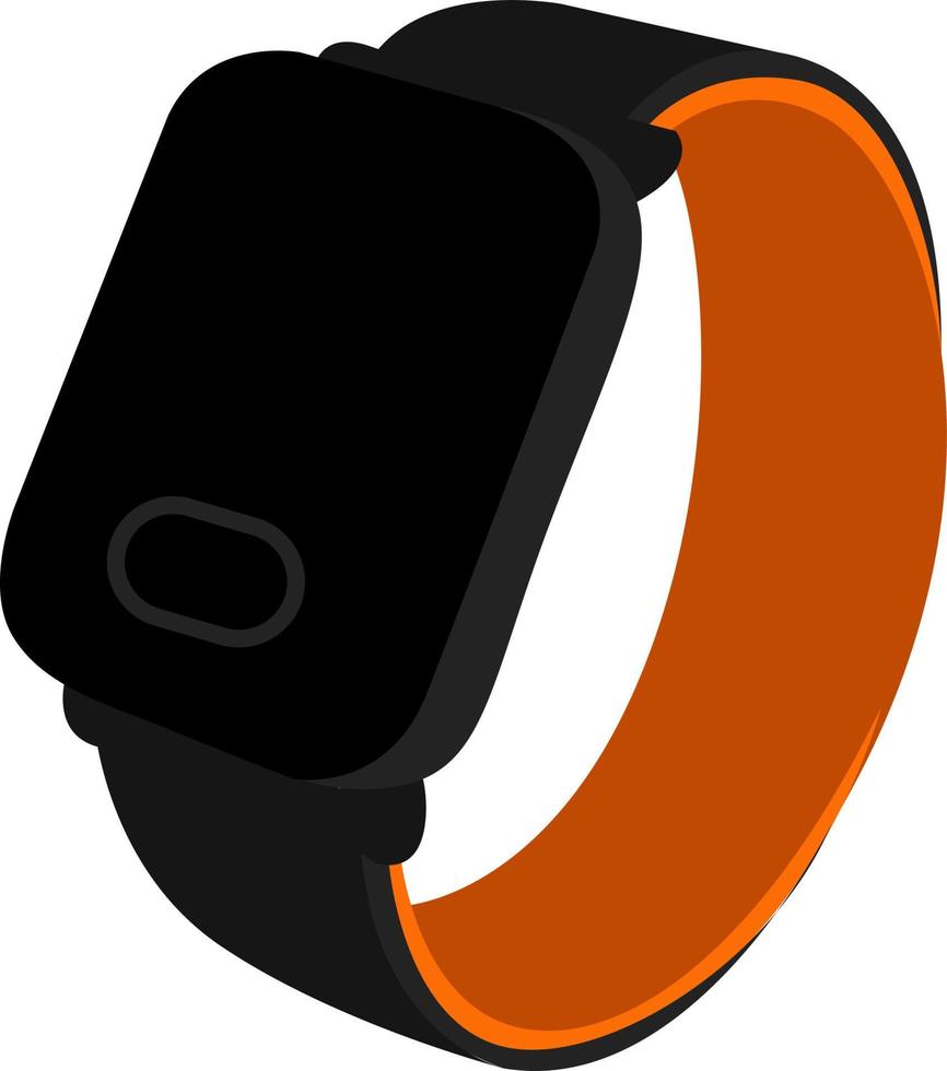 Smart watch, illustration, vector on white background.