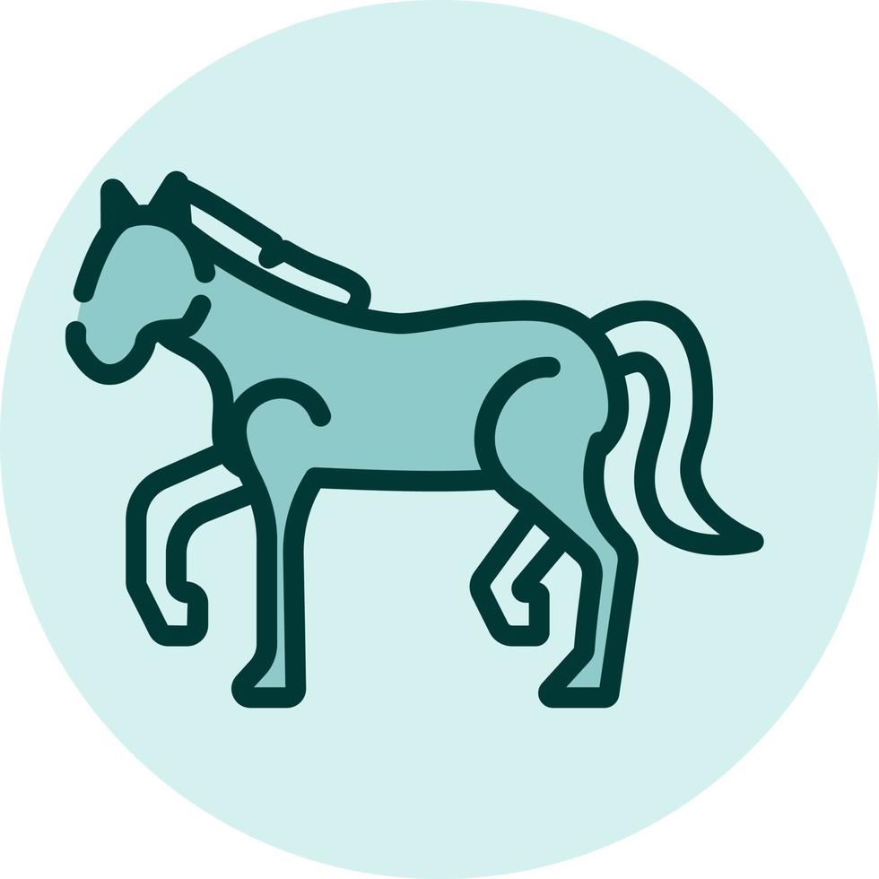 caballo salvaje, ilustración, vector sobre fondo blanco.