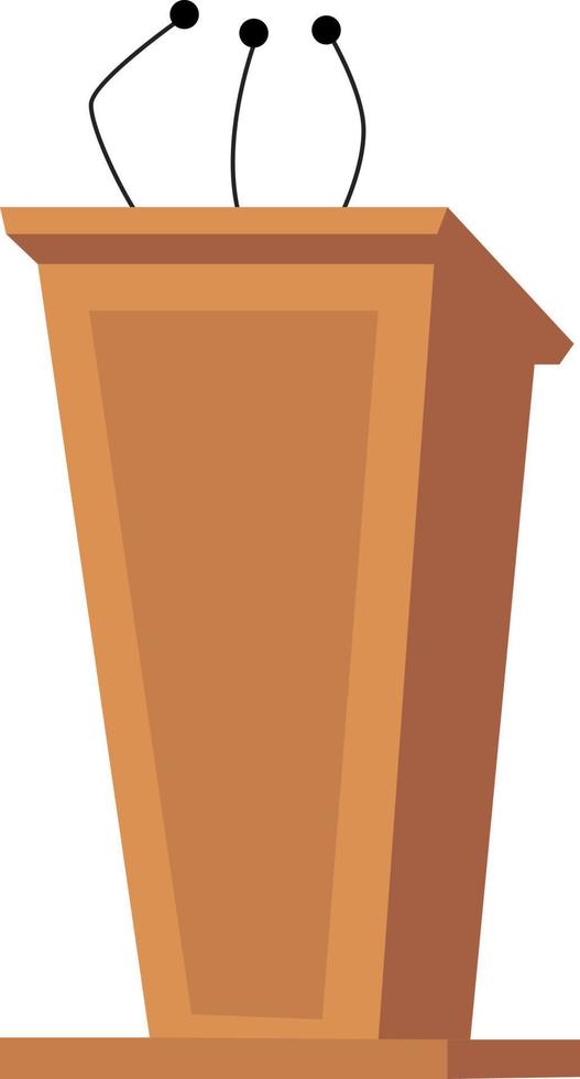 Tribune for speeches, illustration, vector on white background.