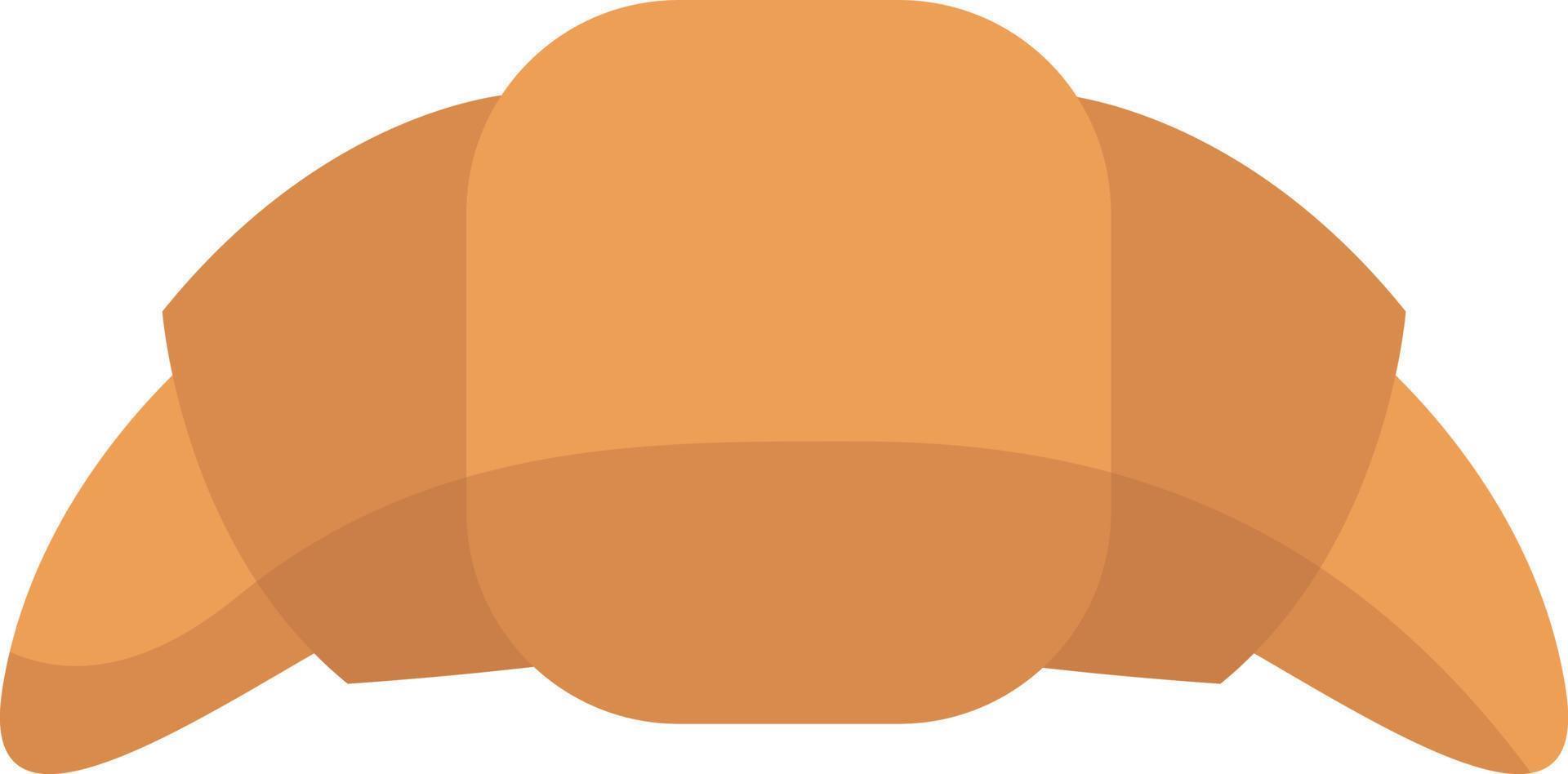 croissant simple, ilustración de icono, vector sobre fondo blanco