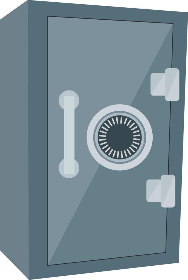 Blue safe, illustration, vector on white background