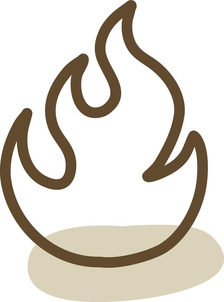 Medieval fire, illustration, vector on a white background.